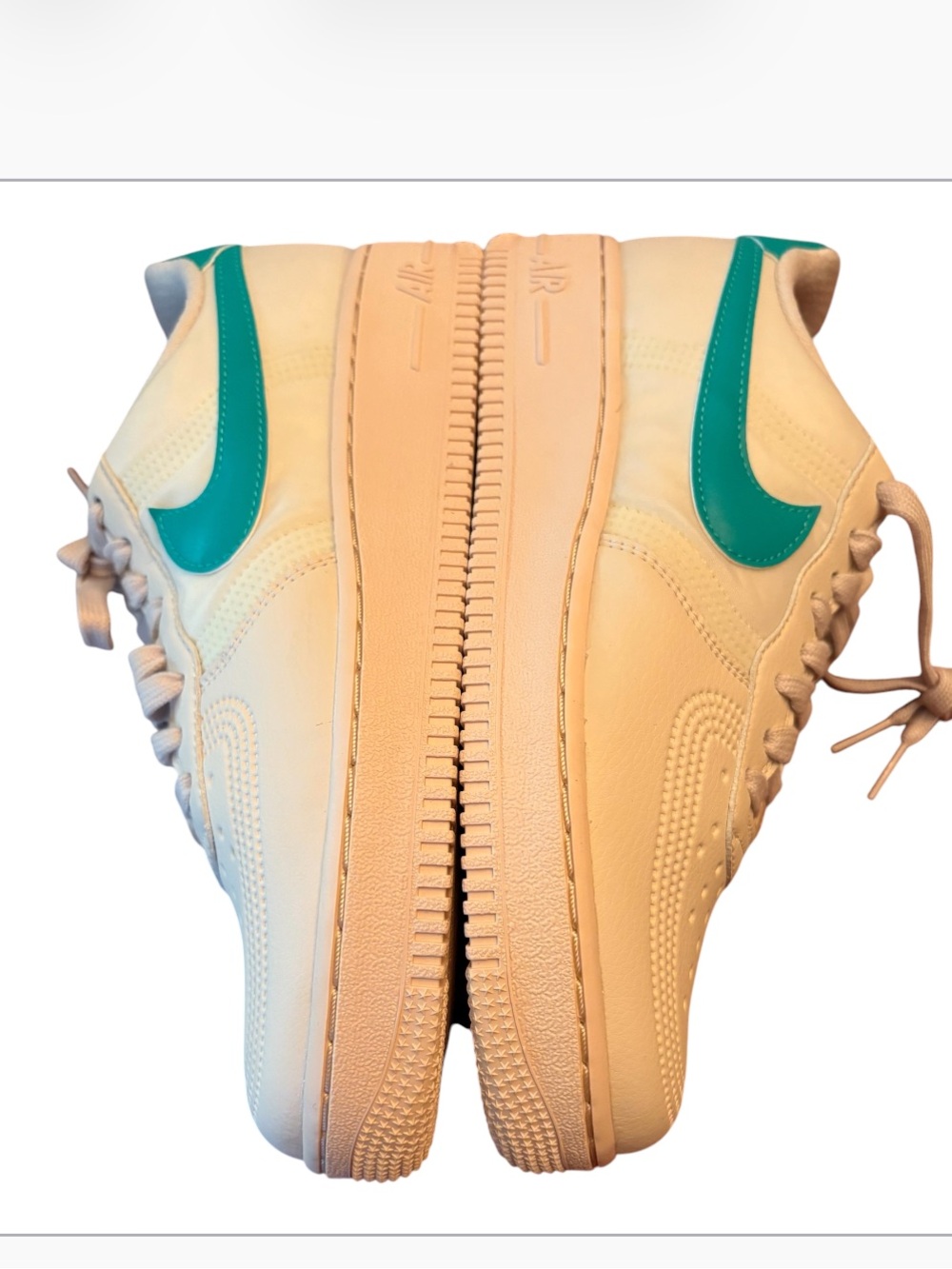 Nike Air Force 1 Low “Nike By You” Custom – White/Teal Size Men 7/Woman 8.5 - Picture 4 of 9